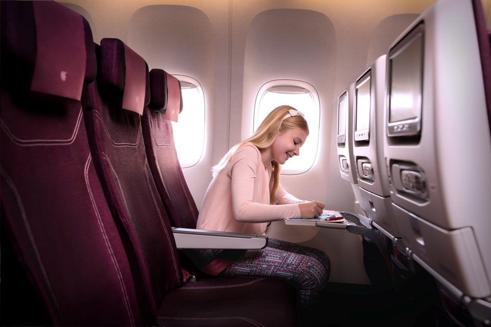 Qatar Airways con i bambini