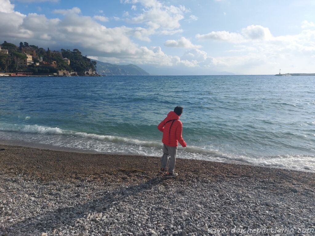 spiaggia santa margherita ligure  inverno